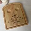 Personalised Dippy Egg Breakfast Board / Football Themed Gifts for Kids / Personalised Egg and Toast Board / Egg Cup Tray Birthday Easter - Dippy Egg - Dinosaur