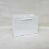 Plain Gift Bags for Personalisation / Wedding Bags / Bags for all occasions / White and Black Bags / Paper Gift Bag with Rope Handles - White - Small Landscape