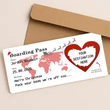 Christmas Scratch Reveal Boarding Pass Git | Scratch Reveal For Holiday Gift Surprise
