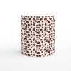 Coffee Bean Pattern Mug - Ceramic White