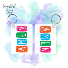 Religious Key Ring - Colourful Amen