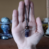 Amethyst Crystal Waxed Cord Necklace 