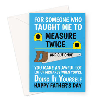 DIY DAD Father's Day Card - Measure Twice Cut Once