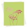 Fennel blank card with a pretty pink foil print - designed by artist Eloise Hall - 15.7 x 11cm and blank inside