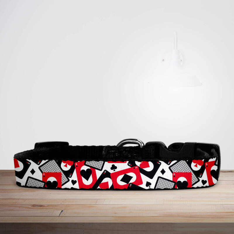 Valentine's Day Playing Cards Dog/Puppy Collar - Small (29cm-46cm)
