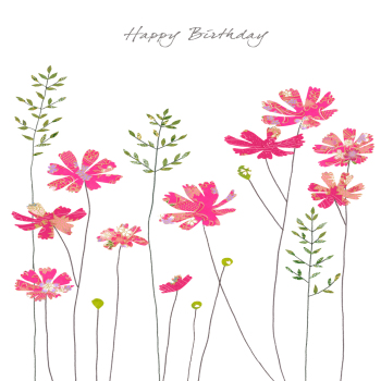 Holy Mackerel cosmos birthday card - designed by Eloise Hall - 15.7 x 11cm - blank inside