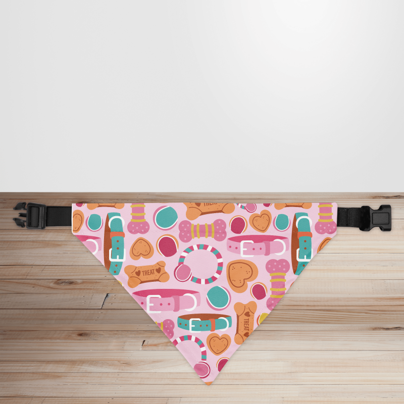 Puppy Love Collars, Treats & Toys PrintDog/Puppy Bandana - Small - 12x17cm (Strap: 25cm - 40cm)
