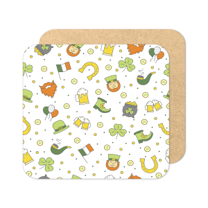 St. Patrick's Day Coaster - Cartoon St. Patrick's Day Icons