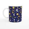 Scattered Sun Moon and Stars Mug - Ceramic White