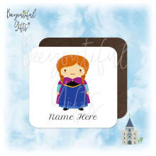 Personalised Children's Coaster - Cartoon Fairy Tale Princess