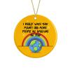 More People As Wonderful As You keepsake ceramic, Friendship gift, Ceramic Hanging Decoration KeepSake Gift, Thank You Positivity Decoration - Single Decoration
