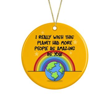 More People As Wonderful As You keepsake ceramic, Friendship gift, Ceramic Hanging Decoration KeepSake Gift, Thank You Positivity Decoration