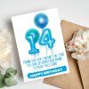 Funny 14th Birthday Card For Son, Personalised Birthday Card For him, 14th Birthday Card, Funny Phone Birthday Card 14th Birthday Boy - A6 - 4.1″ x 5.8″
