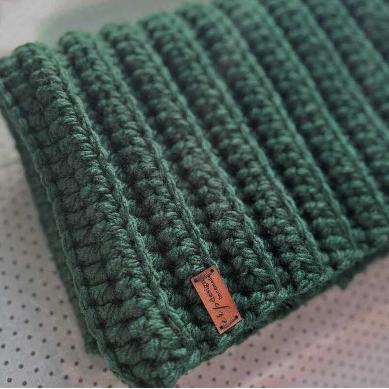 Handmade chunky knit crocheted snood