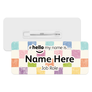 #hello my name is... Name Badge - Retro Patchwork
