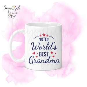 Mother's Day Ceramic Mug - Voted World's Best Grandma
