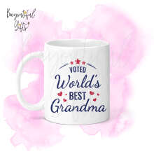 Mother's Day Ceramic Mug - Voted World's Best Grandma