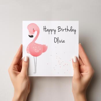 Flamingo Birthday Card