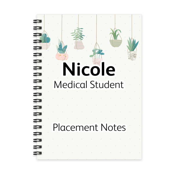 Personalised A5 Notebook - Hanging Plants