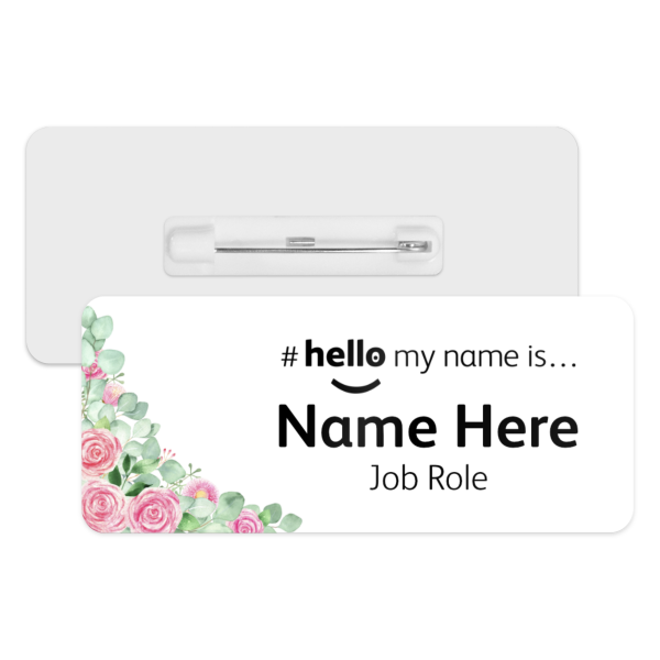 #hello my name is... Name Badge - Rose & Eucalyptus Corner