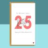 25th Birthday Card - personalised - for girlfriend, wife, Fiance - The one I love - 25 year old - Blank inside - Small