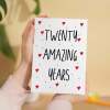 20 Year Anniversary Card For Wife or Husband Anniversary Card 20th Anniversary Card For Boyfriend Girlfriend Twentieth Wedding Anniversary - Large (5x7) / Blank Message