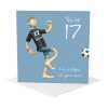 17th birthday card for him - designed by Erica Sturla - 15cm square and blank inside, made in the UK