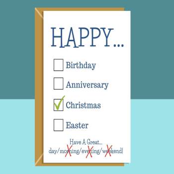 Funny Christmas Card - For Him or For Her - Cheeky - Sarcastic - Adult - Rude - Xmas Greetings Card