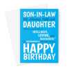 Funny Son-In-Law Birthday Card - A5 Portrait - 1 Card