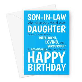 Funny Son-In-Law Birthday Card