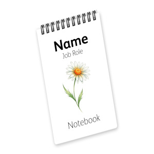 Personalised Pocket Notepad Jotter - Watercolour Daisy
