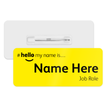 #hello my name is... Name Badge - Classic Yellow - Large Name