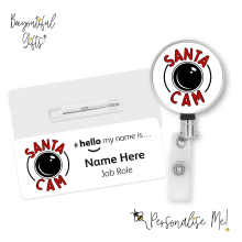 #hello my name is... Name Badge & Metal ID Reel - Santa Cam