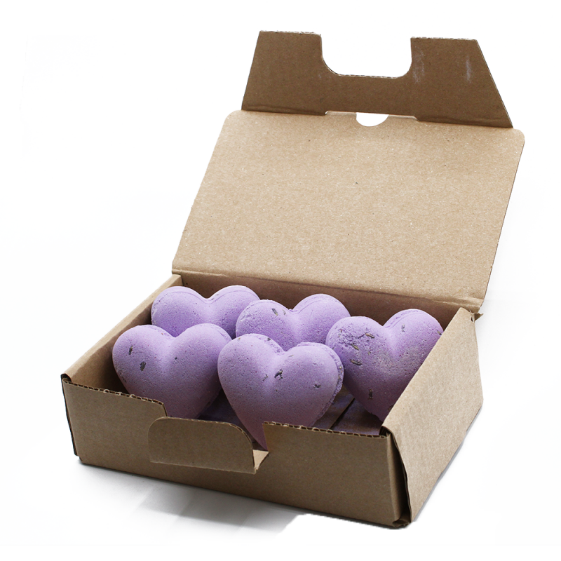Love Heart Bath Bombs 70g - French Lavender