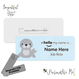 Name Badge - Cute Arctic Animal Corner Hello My Name is... - Seal 1