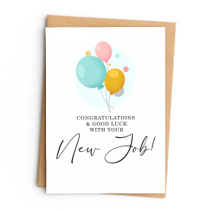 New Job Card - Good Luck And Congratulations With Your New Job