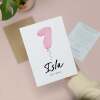 Personalised 7th Birthday Card For Girl Seven Year Old Birthday Card Custom Card For Seventh Birthday For Girl Happy 7th Birthday Card - Portrait (5x7) / Blank Inside