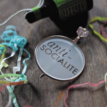 Holy Mackerel ant socialite retro themed blank greeting card for him or her - designed by Andy Poplar - 15cm square and blank inside for your message