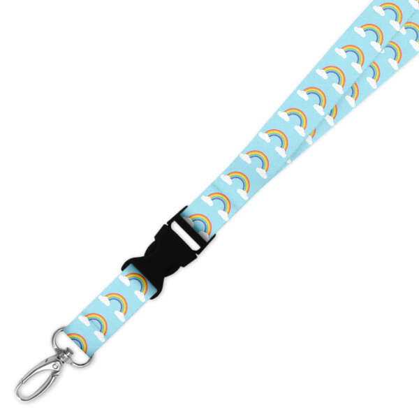 Double Breakaway Lanyard - Cute Rainbow