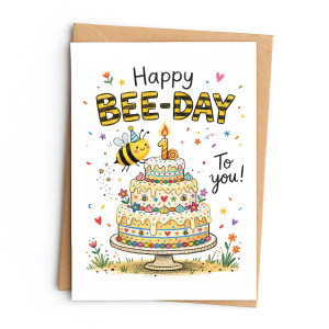 Birthday Card - Happy Bee-day To You