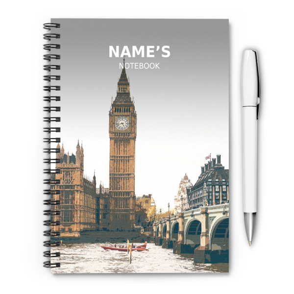 Personalised A5 Artwork Notebook - Big Ben London