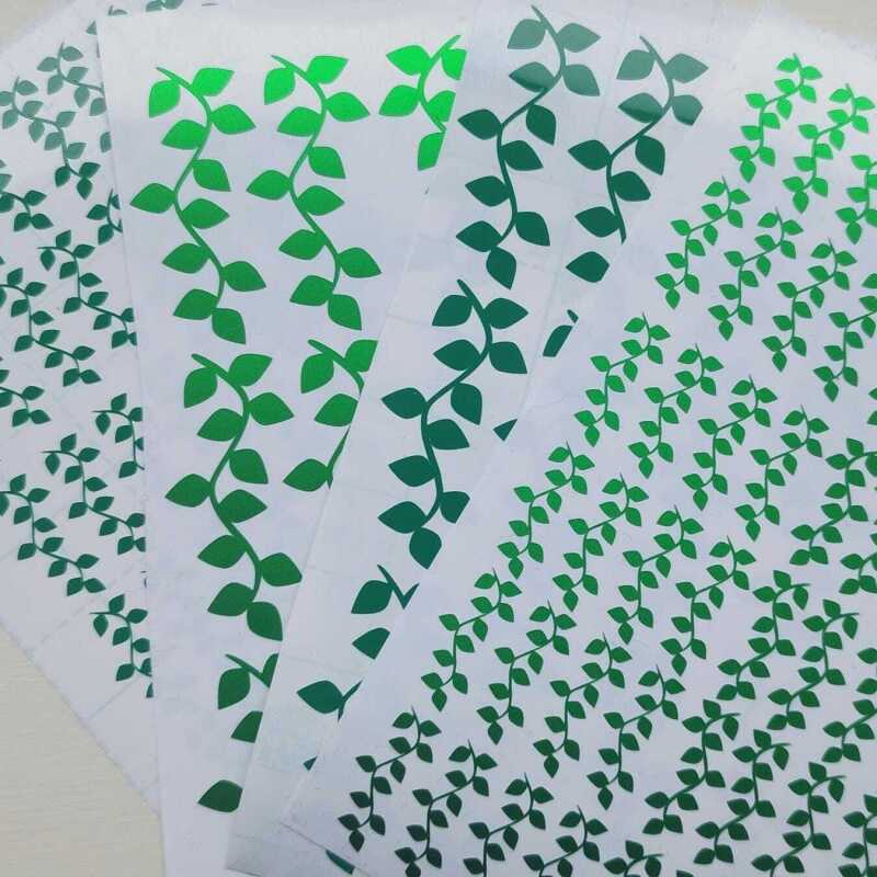 Green Plant Vine Stickers in 1inch or 2inch sizes. - 1 - Satin Green