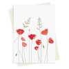 Poppies and grass blank greeting card -  designed by Eloise Hall - 15.7 x 11cm and blank inside, made in the UK