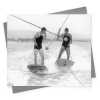 Gladiators, vintage photographic black and white water sports themed card  - 12.6 x 17.7cm and blank inside - made in the UK
