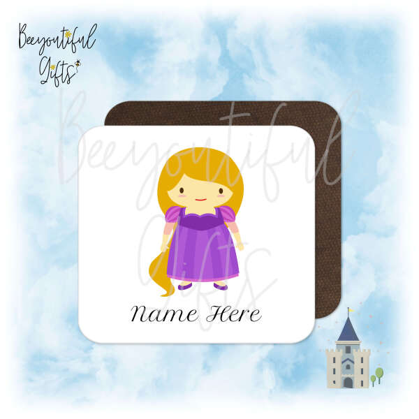 Personalised Children's Coaster - Cartoon Fairy Tale Princess