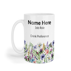 Personalised Ceramic Mug - Wildflower Border