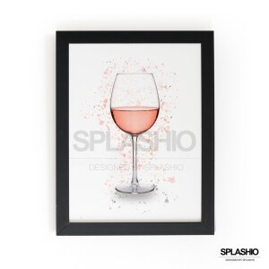 Rose Wine Splash Effect Art Print