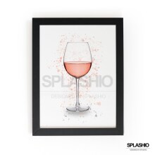 Rose Wine Splash Effect Art Print - A6 (Approx. 10cm x 15cm)