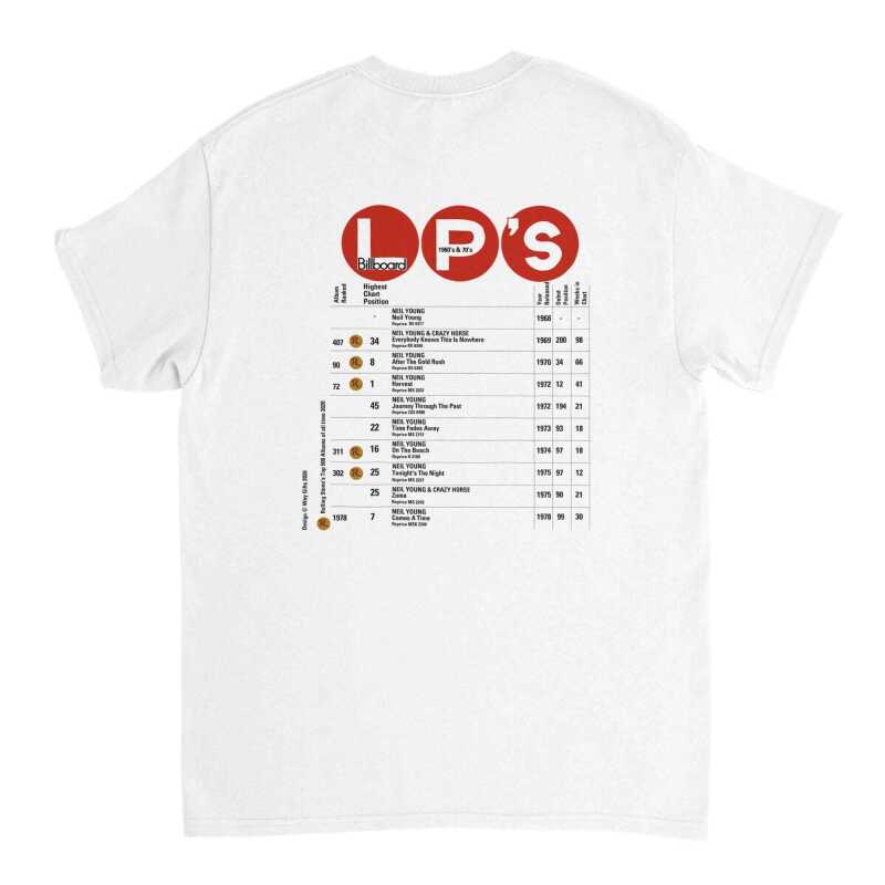 Neil Young Inspired Mosaic Unisex First 10 Albums in USA Crewneck T-shirt - S