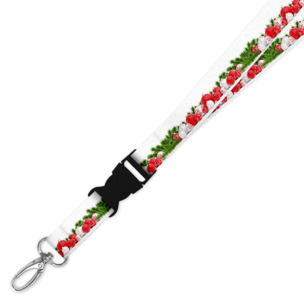Double Breakaway Lanyard - Christmas Baubles